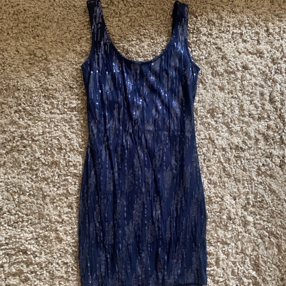 Navy Sequin Dress